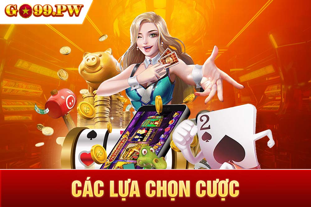 Trong Poker Texas Hold'em sẽ có các lựa chọn để người chơi đặt cược